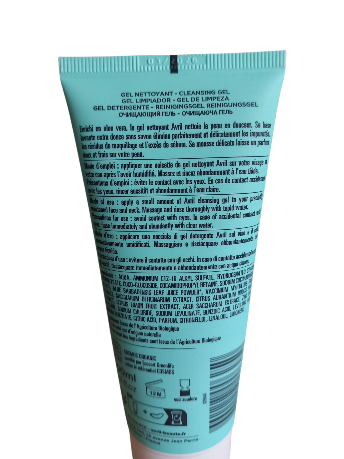 Gel nettoyant visage Avril